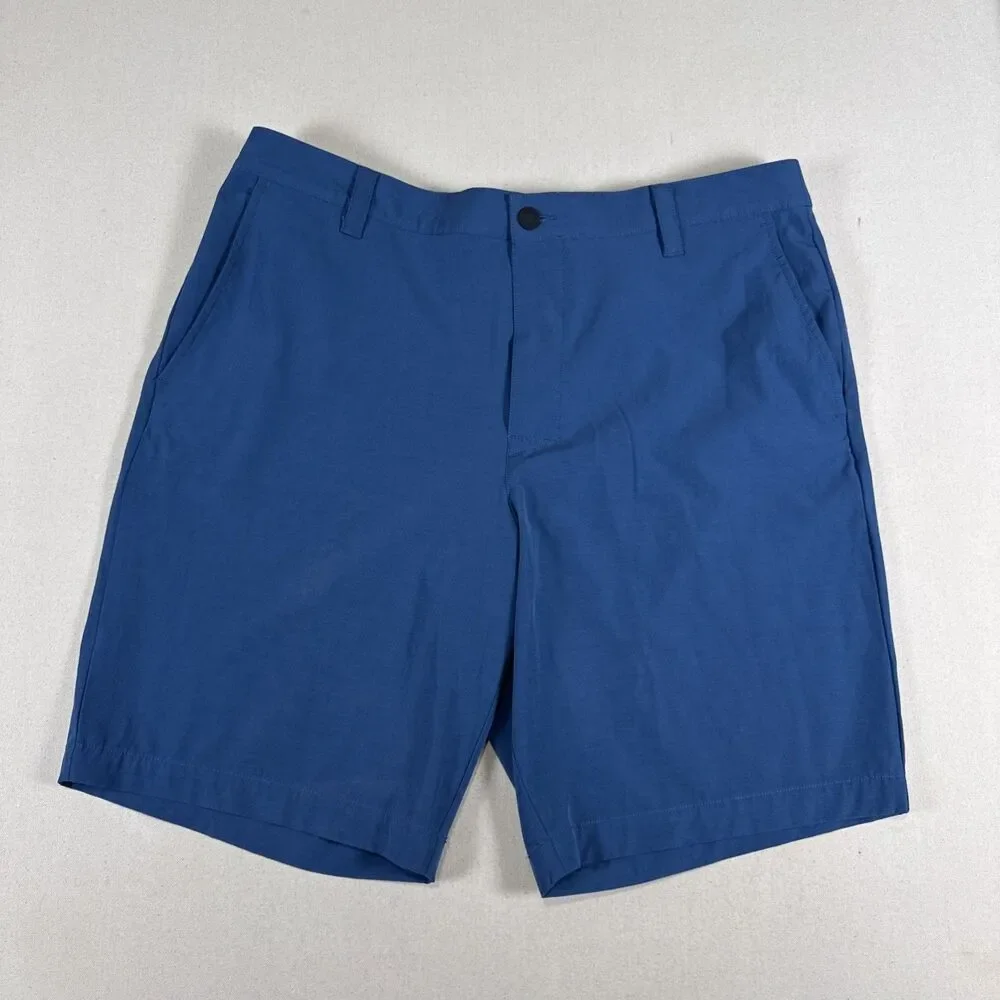 Banana Republic Mens Core Temp Shorts 38 Blue Performance Tech Chino Golf Resort